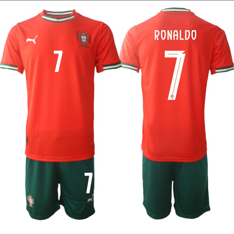 Men 2025-2026 Season Portugal home red 7 Soccer Jersey
